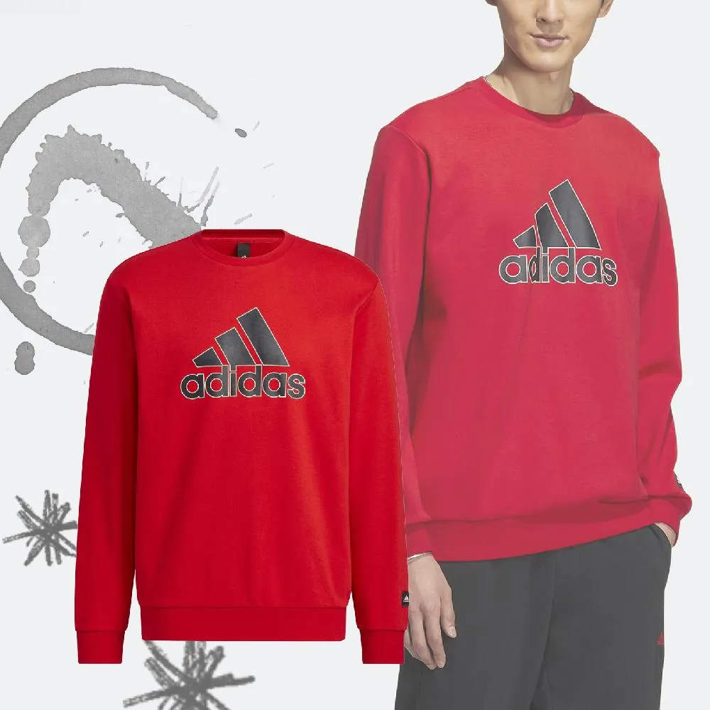 adidas 愛迪達 大學T CNY Sweatshirts 男款 紅 彩 棉質 圓領 新年配色 長袖 HI3289 歷史價格詳細信息