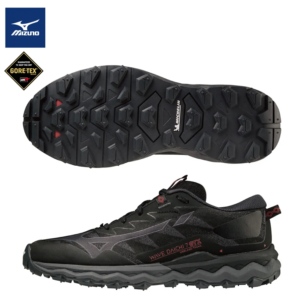 Mizuno 慢跑鞋 Wave Daichi 7 GTX 防水 黑 灰 米其林大底 女鞋 ACS J1GK2256-71 歷史價格詳細信息