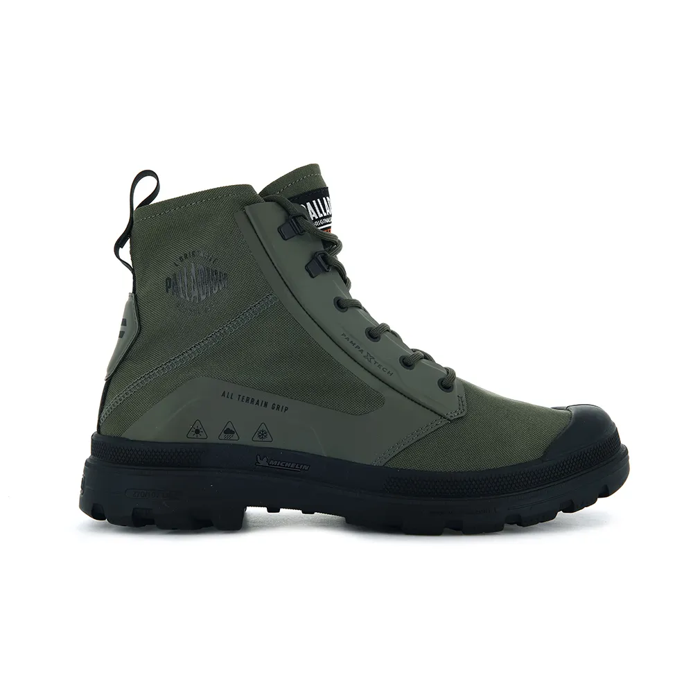 PALLADIUM PAMPA X TECH WP+米其林科技聯名橘標防水靴-中性-軍事綠 歷史價格詳細信息