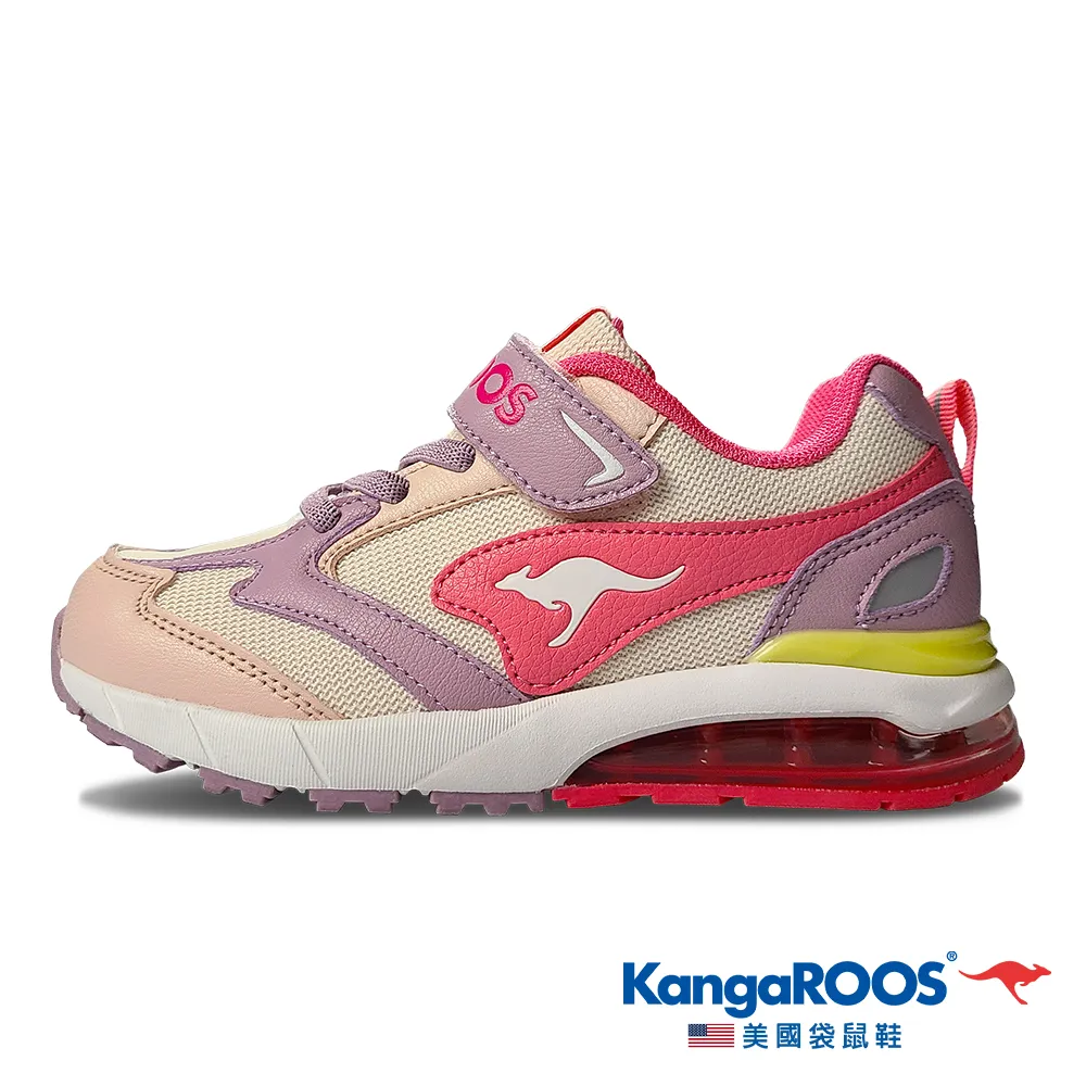 【KangaROOS 美國袋鼠鞋】 童鞋 CAPSULE 機能運動 太空氣墊跑鞋 (灰/紫-KK31957) 歷史價格詳細信息