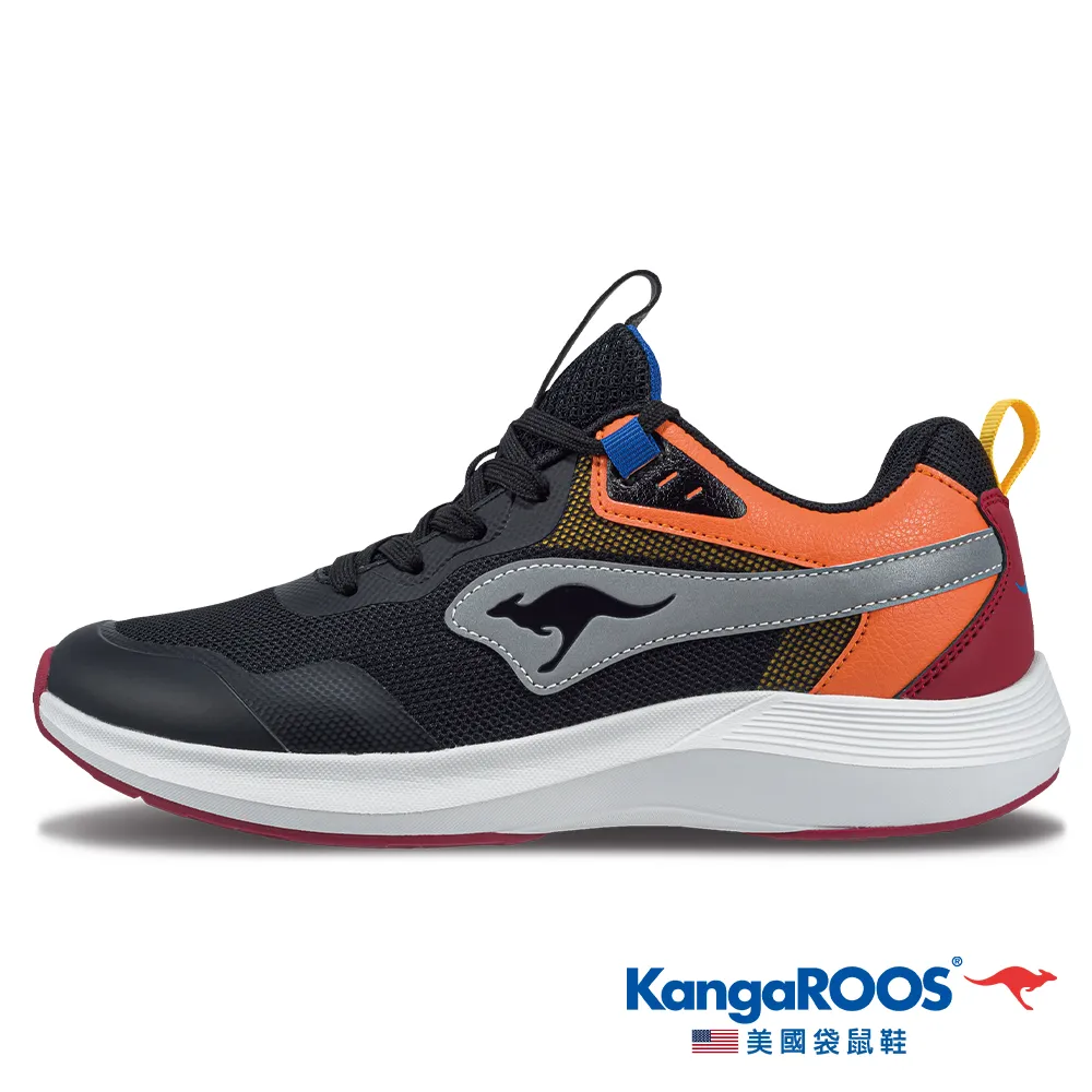 【KangaROOS 美國袋鼠鞋】童鞋 RUN FLOW 超輕量童鞋 透氣緩震 休閒運動 (黑/橘/灰-KK32310) 價格比較,價格查詢,歷史價格詳細信息