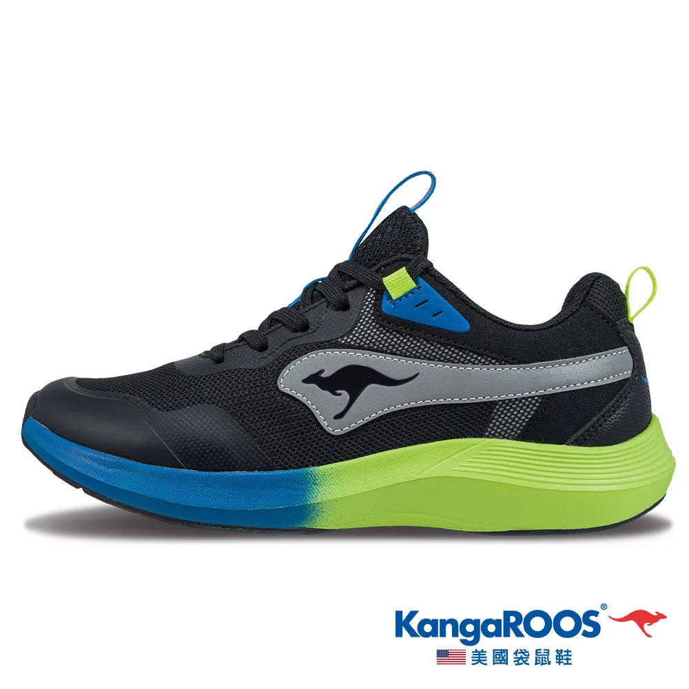 【KangaROOS 美國袋鼠鞋】童鞋 RUN FLOW 超輕量童鞋 透氣緩震 休閒運動 (黑/橘/灰-KK32310) 歷史價格詳細信息