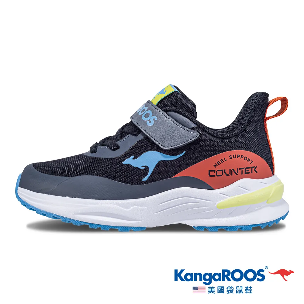 KANGAROOS 拼接氣墊慢跑鞋 藍綠橘 KK21465 中大童鞋 歷史價格詳細信息