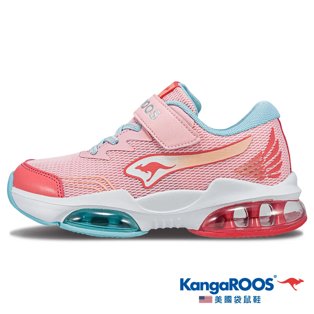 KangaROOS 美國袋鼠 透氣鞋墊 魔鬼氈 運動鞋 中童 粉白 R9535 (KK32333) 歷史價格詳細信息