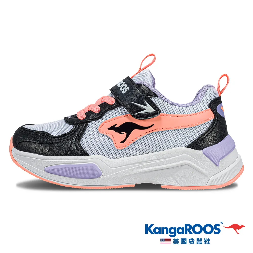 【KangaROOS 美國袋鼠鞋】童鞋 NEON 2 夜光運動童鞋 緩震透氣 網布包覆 (白/黑/綠-KK41850) 歷史價格詳細信息