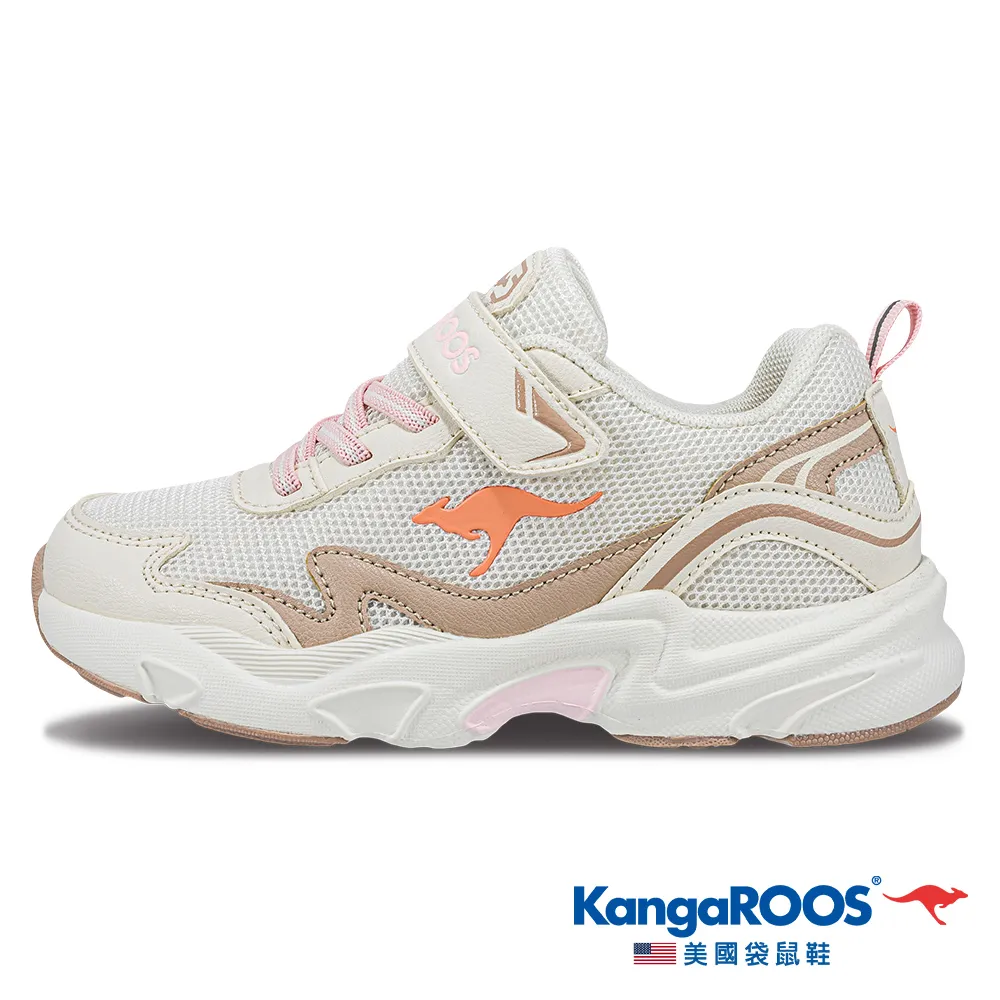 【KangaROOS 美國袋鼠鞋】童鞋 WAVY 千禧復古老爹童鞋 Y2K運動鞋 老爹鞋 (白/粉-KK41813) 歷史價格詳細信息