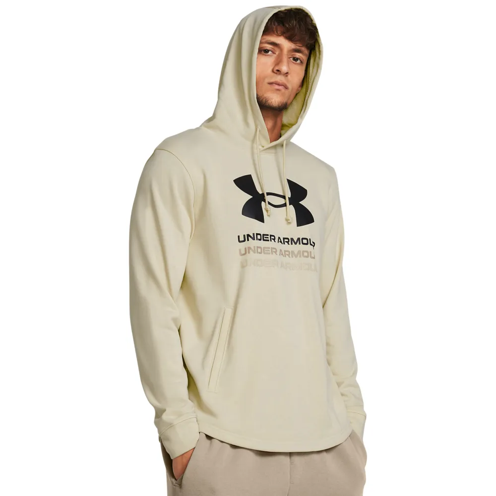 UNDER ARMOUR 男 長袖帽T Rival Terry 運動 休閒 大LOGO - 1361559-001 歷史價格詳細信息