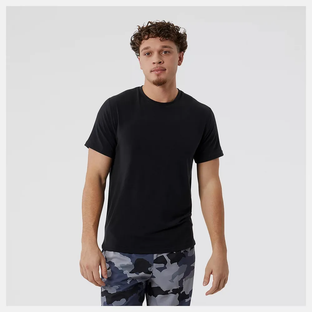 【New Balance】R.W.T 科技棉印花短袖上衣_男性_黑色_MT03062BM 歷史價格詳細信息