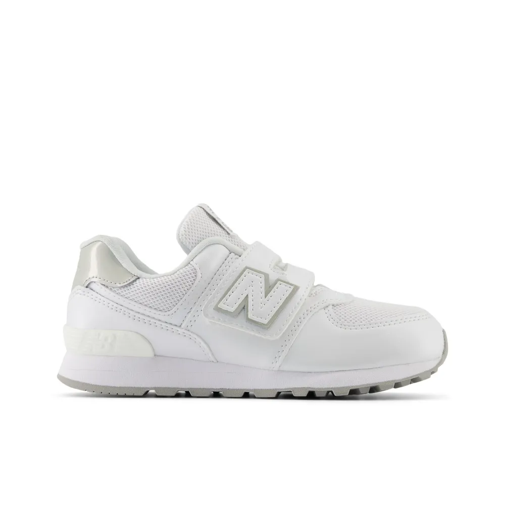 New Balance [PV5742BA] 中童 休閒鞋 經典 復古 W寬楦 NB 574 魔鬼氈 麂皮 米白 粉 歷史價格詳細信息