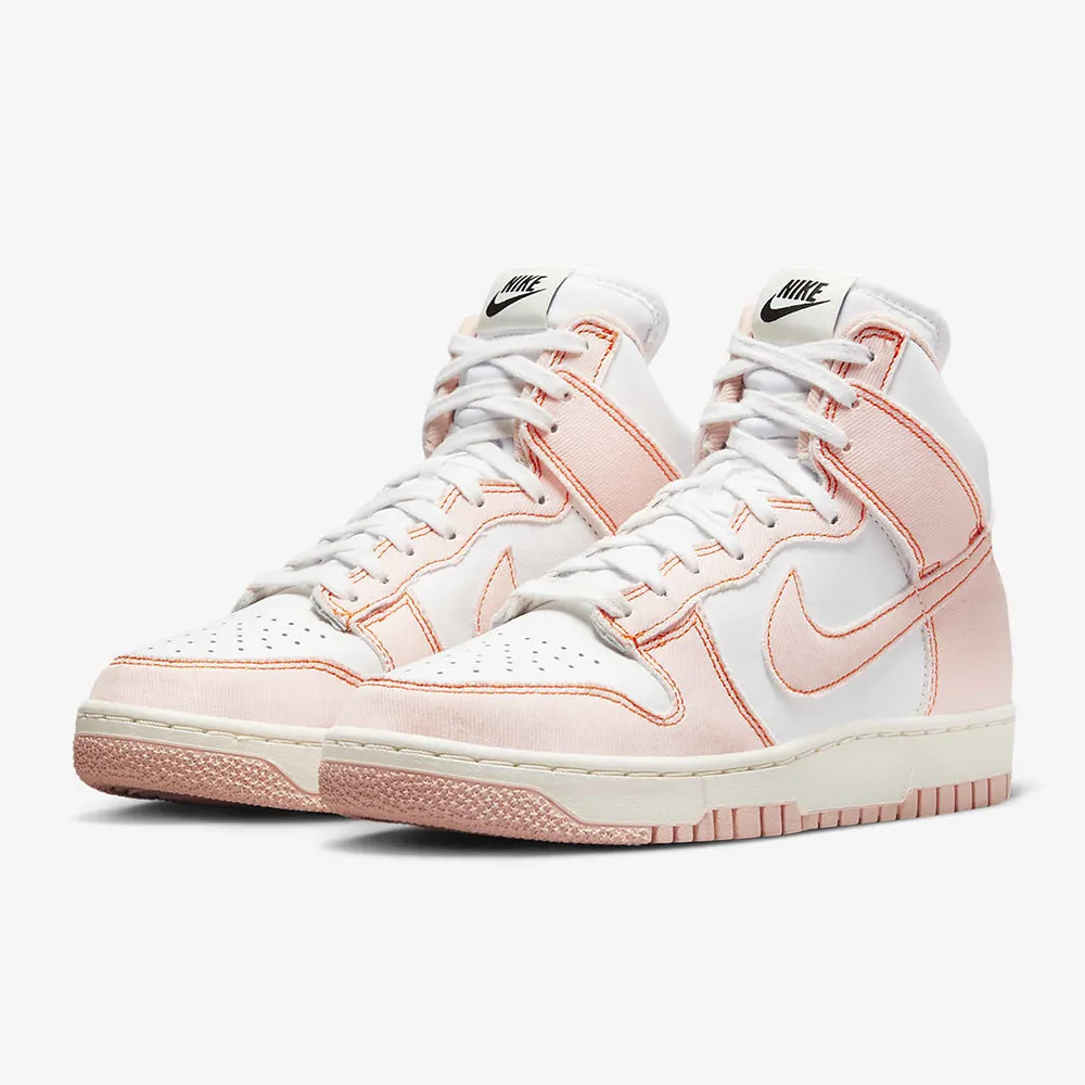 Nike 休閒鞋 Dunk HI 1985 白 粉紅 單寧材質 男鞋 女鞋 復古鞋型 【ACS】 DQ8799-100| 歷史價格詳細信息