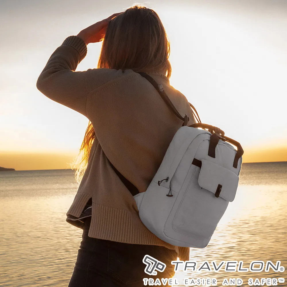 TRAVELON Origin雙層防盜斜背腰包(黑) 歷史價格詳細信息