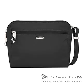 TRAVELON Classic防盜腰包斜背包(黑) 歷史價格詳細信息