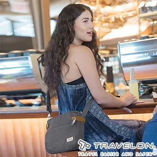 TRAVELON 防盜旅行斜背包/側背防盜包/防盜鋼網/防搶/出國旅遊 TL-33306 靛藍/台北山水 歷史價格詳細信息