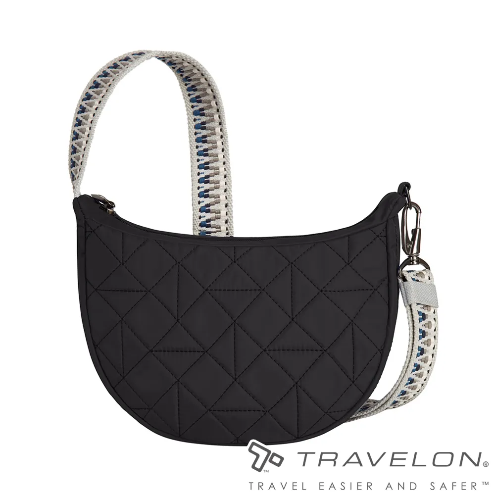 Travelon 美國防盜包Boho防盜格紋斜背包TL-43623紅/個性月牙包/波西米亞風編織背帶☆°小荳の窩☆㊣ 歷史價格詳細信息