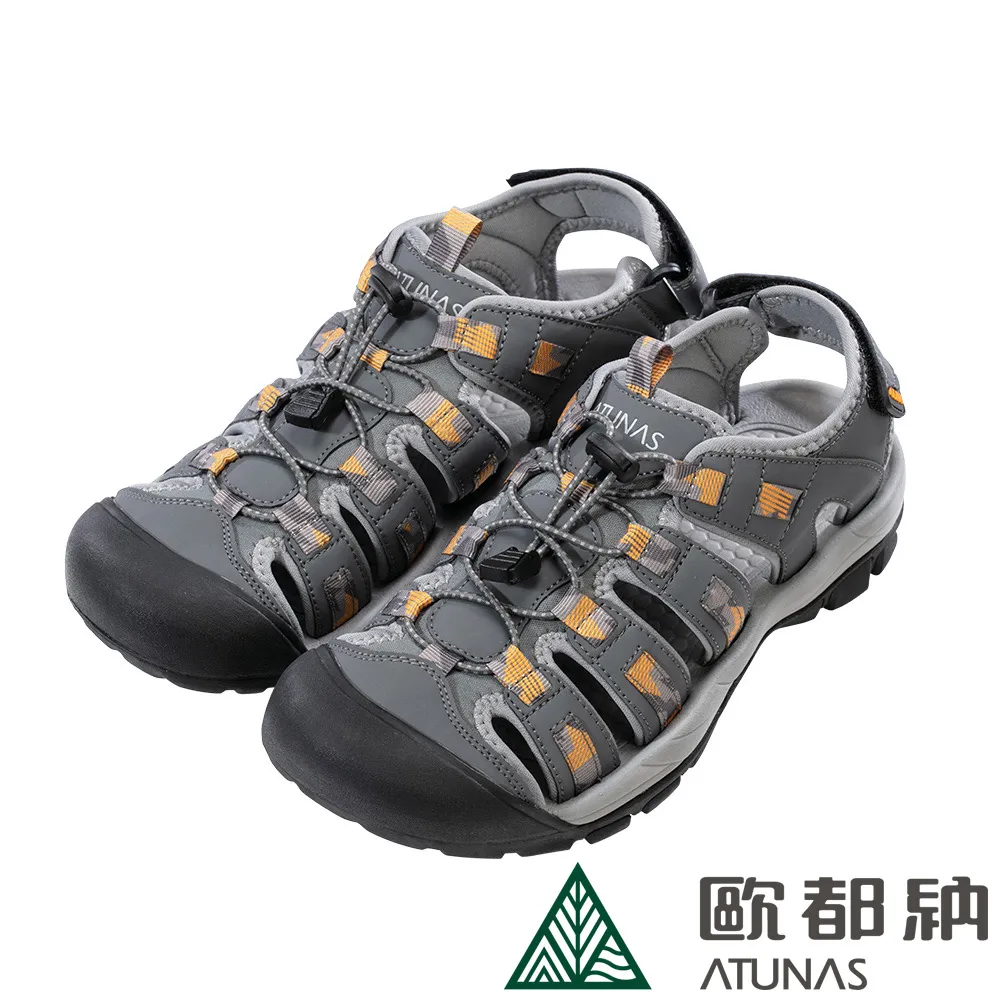 【ATUNAS 歐都納】男款勇闖水陸輕量減震護趾涼鞋 (A1GCEE08 黑/藍迷彩/排水/透氣/耐磨) 歷史價格詳細信息