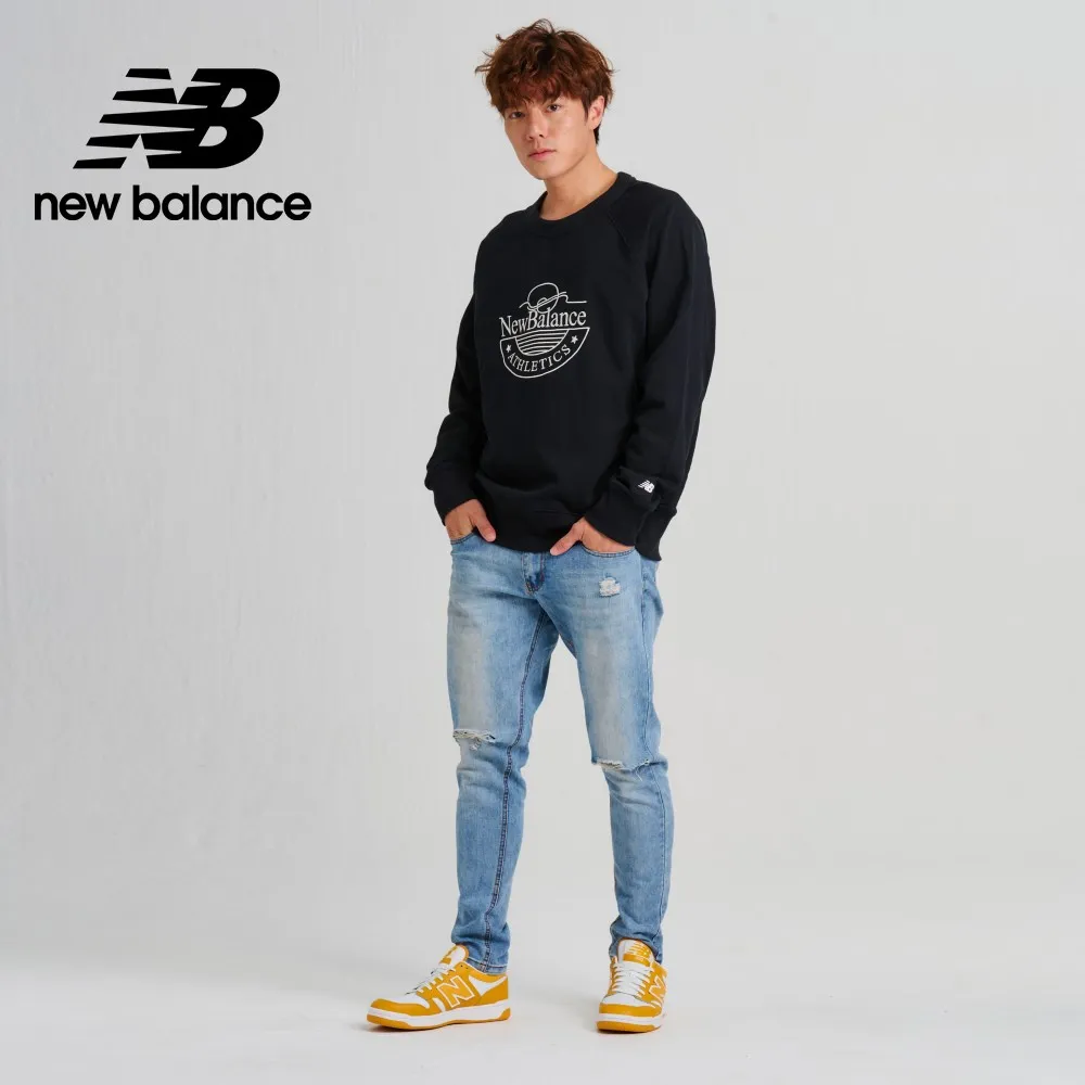 【New Balance】 NB 圓領刺繡NB長袖上衣_男性_牙白色_AMT33506SST 歷史價格詳細信息