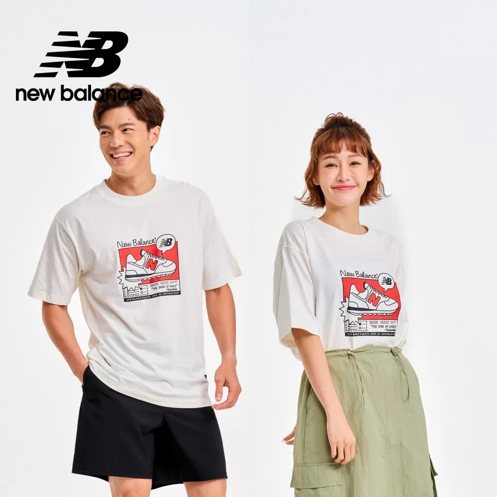 【New Balance】棉質插畫短袖上衣_男性_白色_MT41593SST 歷史價格詳細信息