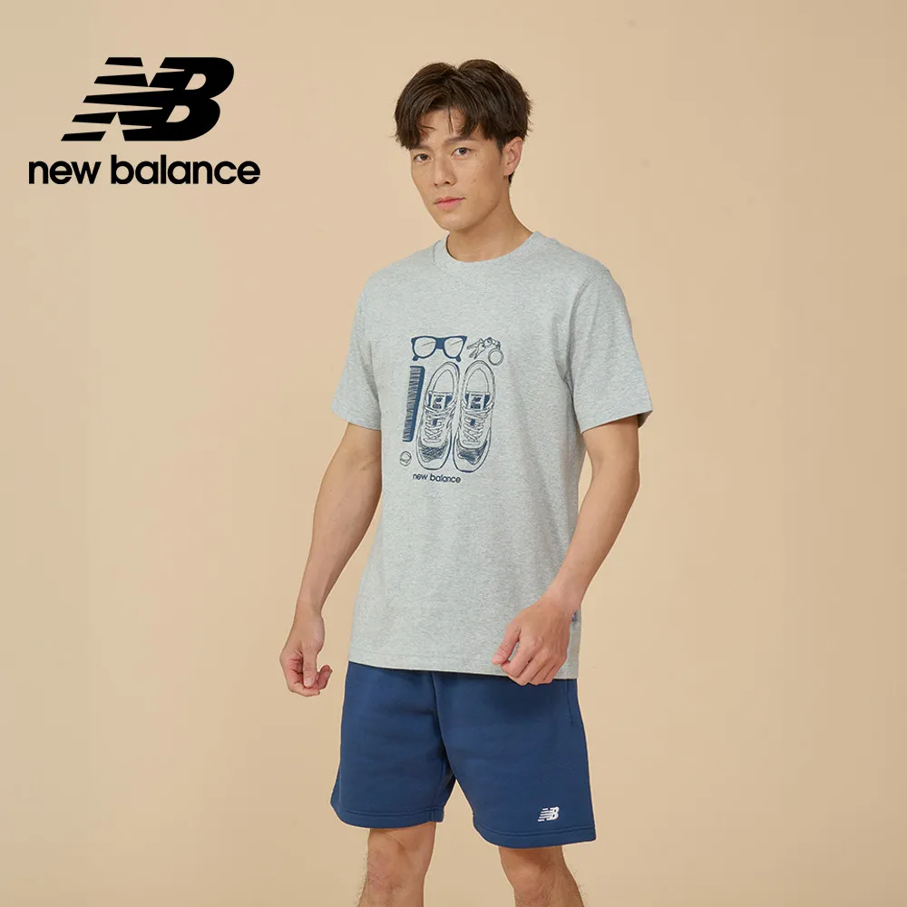 【New Balance】圖案長袖上衣 長袖上衣 男 大學T 藍色 美版_MT43575NNY-F 歷史價格詳細信息