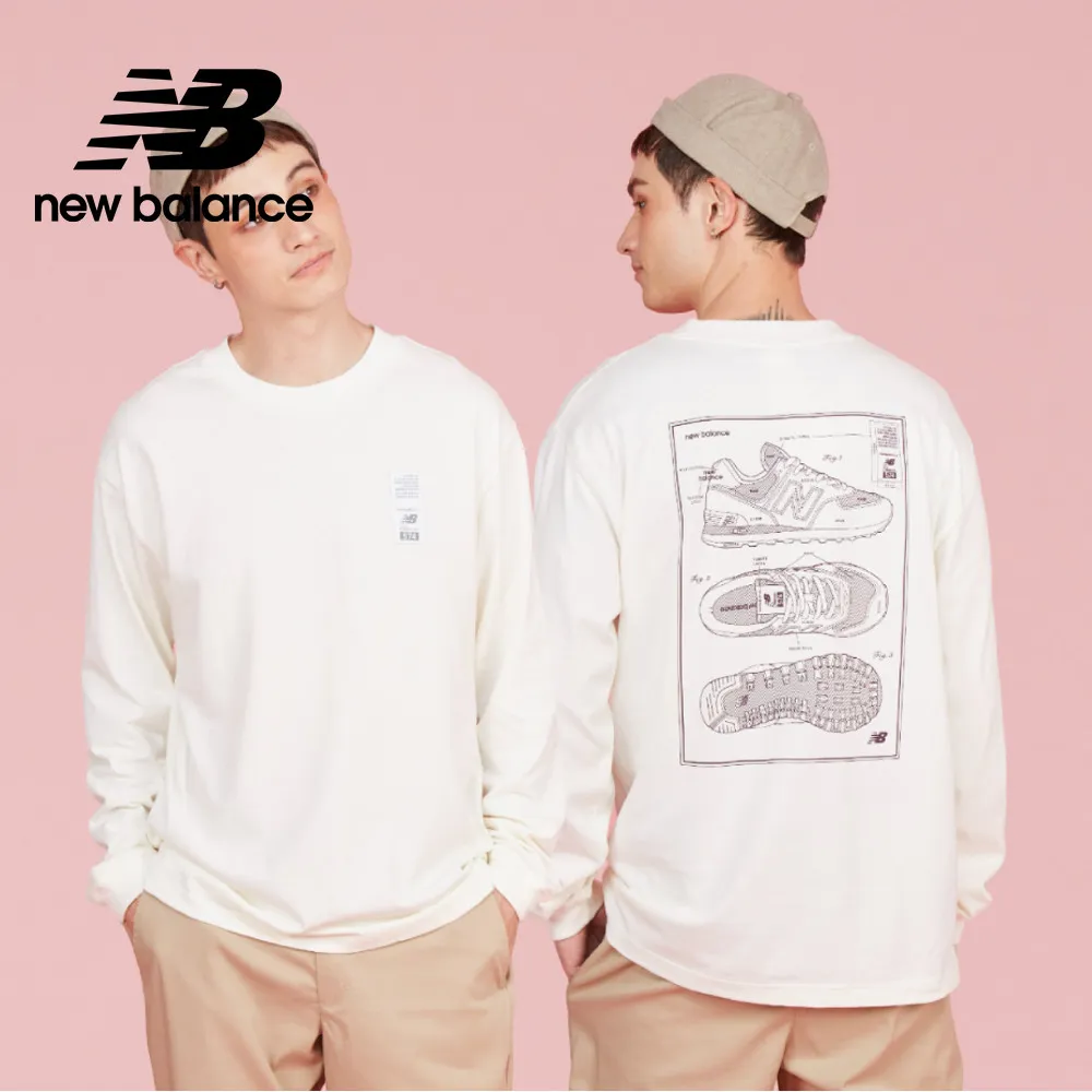 【New Balance】圖案長袖上衣 長袖上衣 男 大學T 藍色 美版_MT43575NNY-F 歷史價格詳細信息