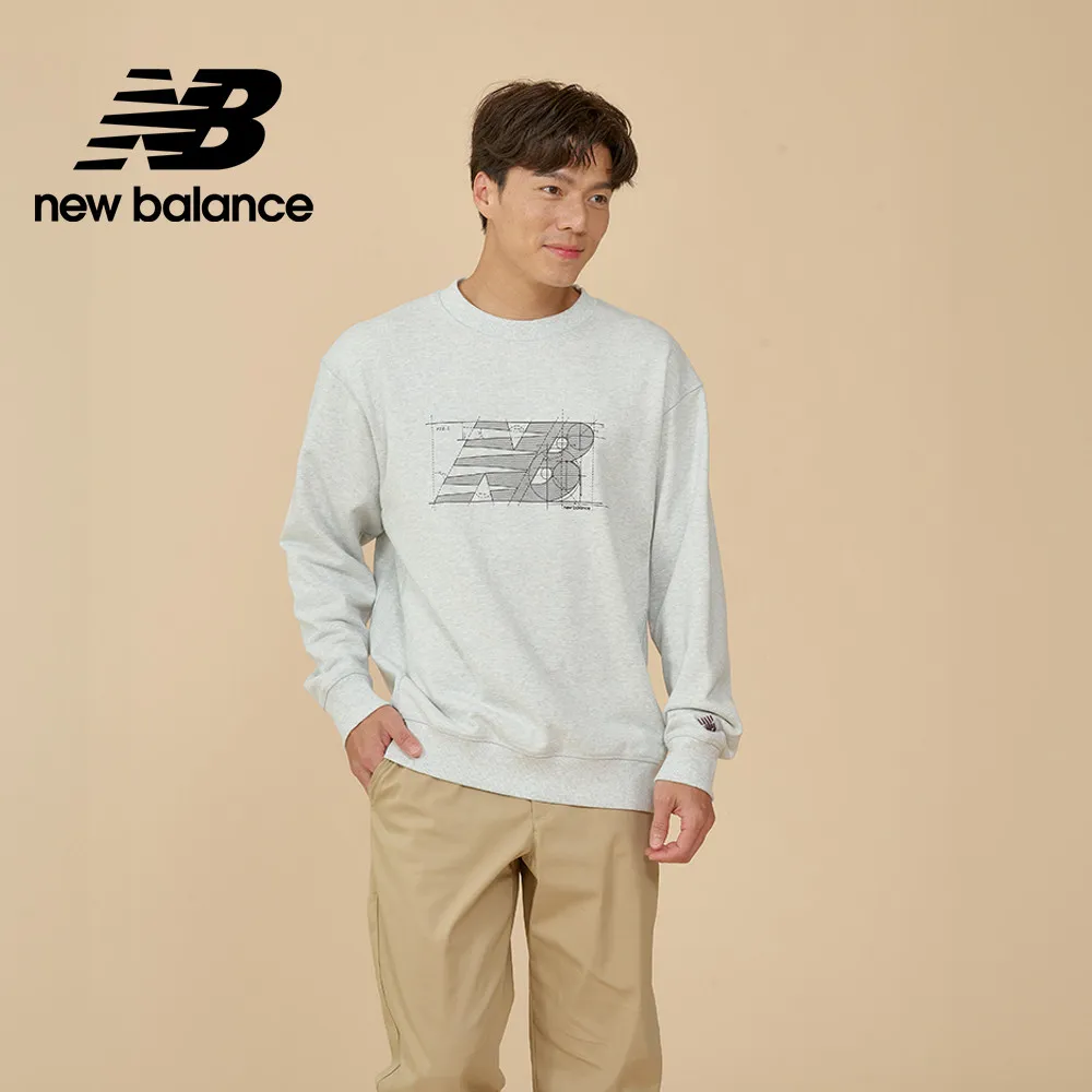 【New Balance】圖案長袖上衣 長袖上衣 男 大學T 藍色 美版_MT43575NNY-F 歷史價格詳細信息