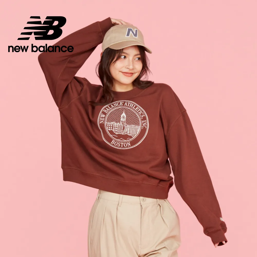 【New Balance】刺繡學院風長袖上衣_女性_咖啡色_WT43553ROK 價格比較,價格查詢,歷史價格詳細信息