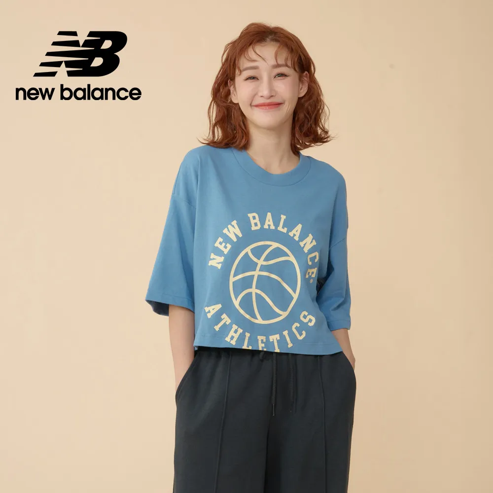 【New Balance】圖案長袖上衣 長袖上衣 男 大學T 藍色 美版_MT43575NNY-F 歷史價格詳細信息