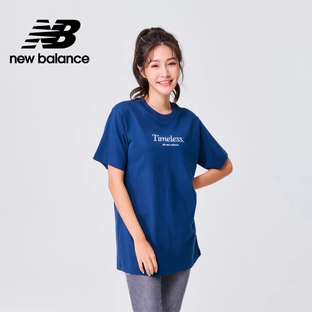 【New Balance】撞色刺繡棉質短袖上衣_女性_黑色_WT41509BK 歷史價格詳細信息
