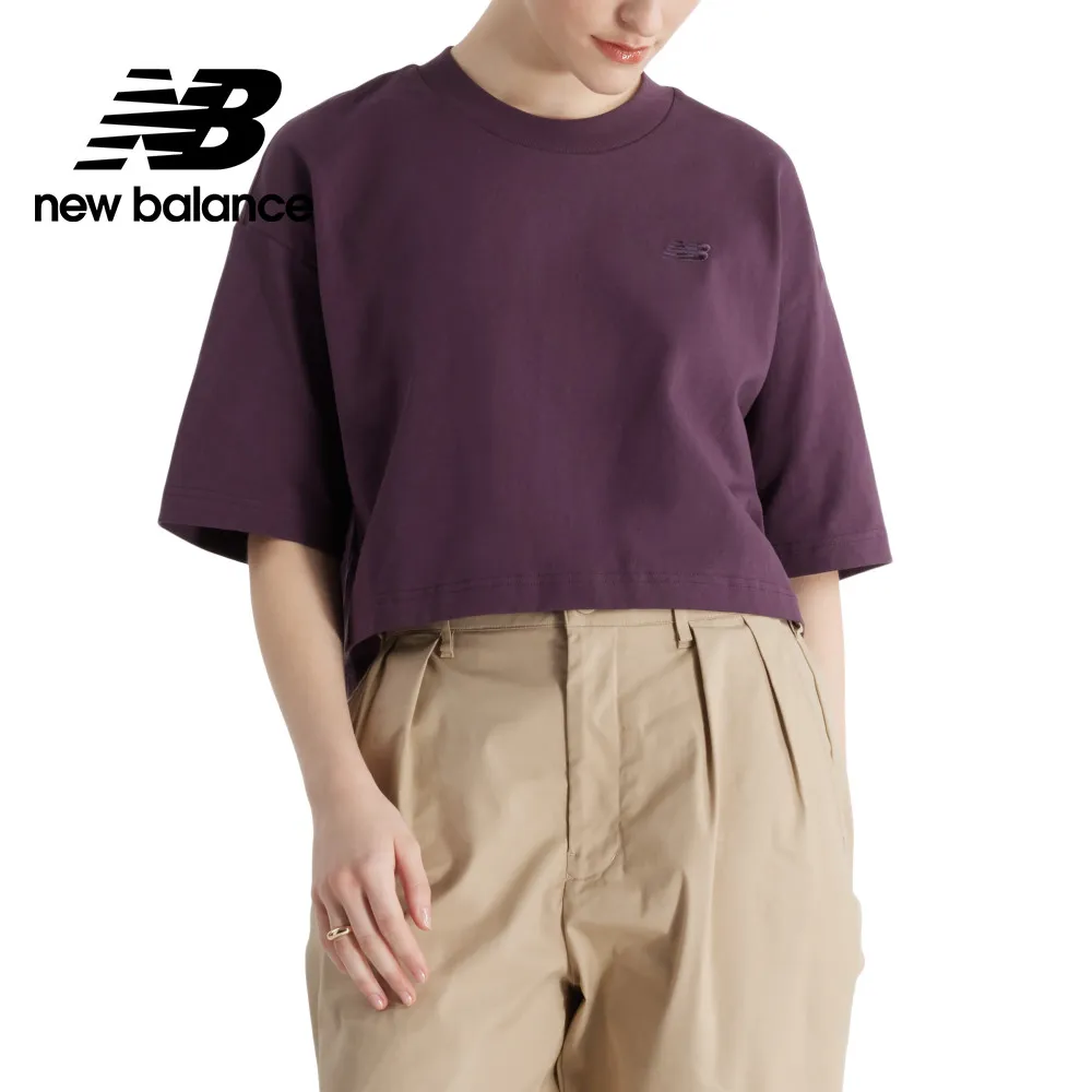 【New Balance】棉質短版上衣 短袖上衣 女 紫色_WT43536PLN-F 歷史價格詳細信息