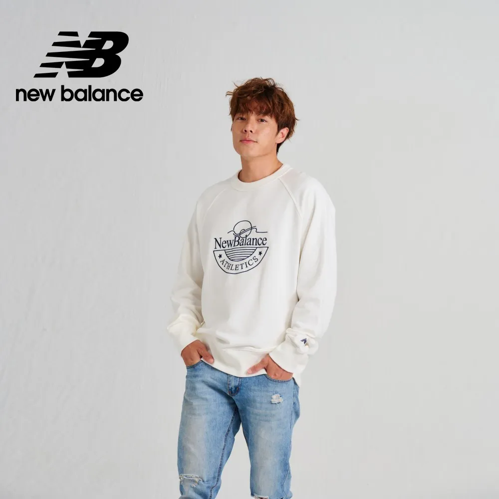 【New Balance】 NB 圓領刺繡NB長袖上衣_男性_牙白色_AMT33506SST 歷史價格詳細信息