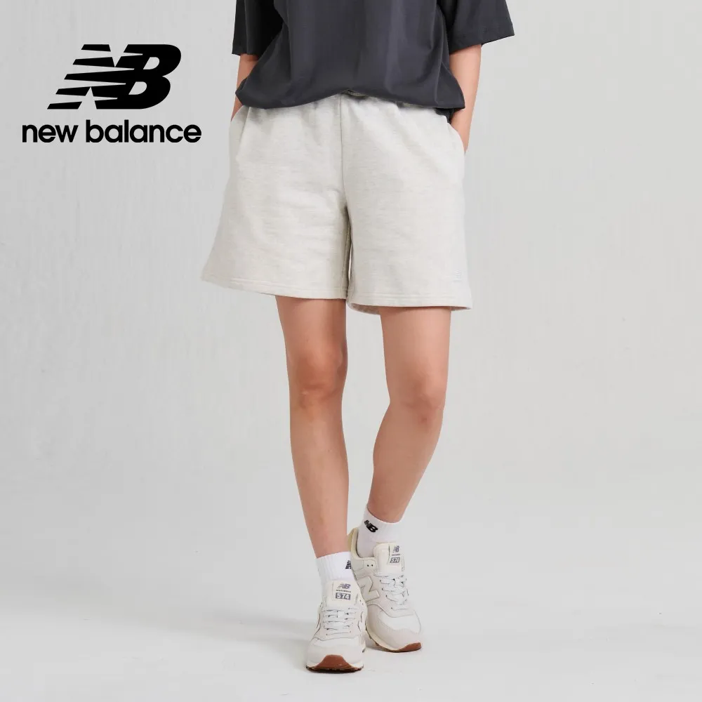 【New Balance】鬆緊綁繩棉質短褲_女性_淺灰色_WS41508AHH 歷史價格詳細信息