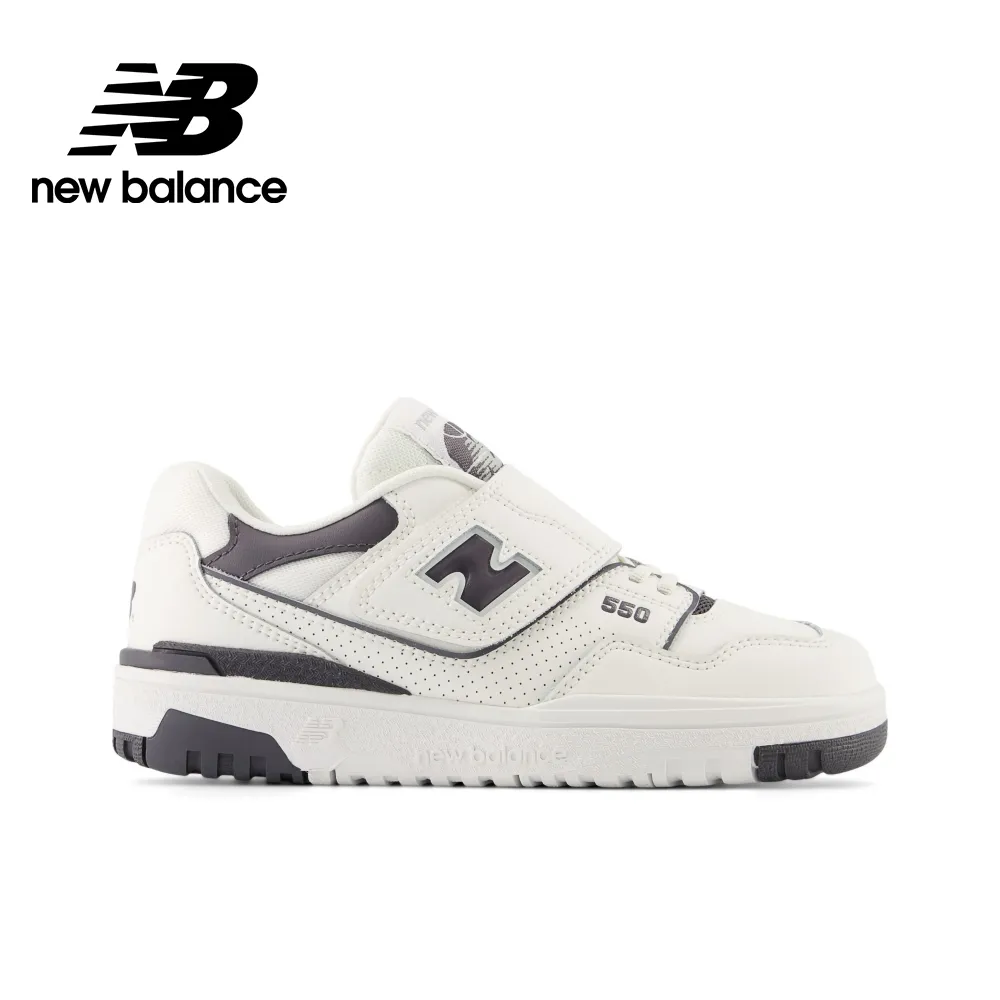 New Balance [PHB550BH] 中童 休閒鞋 運動 復古 NB 550 M楦 魔鬼氈 舒適 穿搭 白黑 歷史價格詳細信息