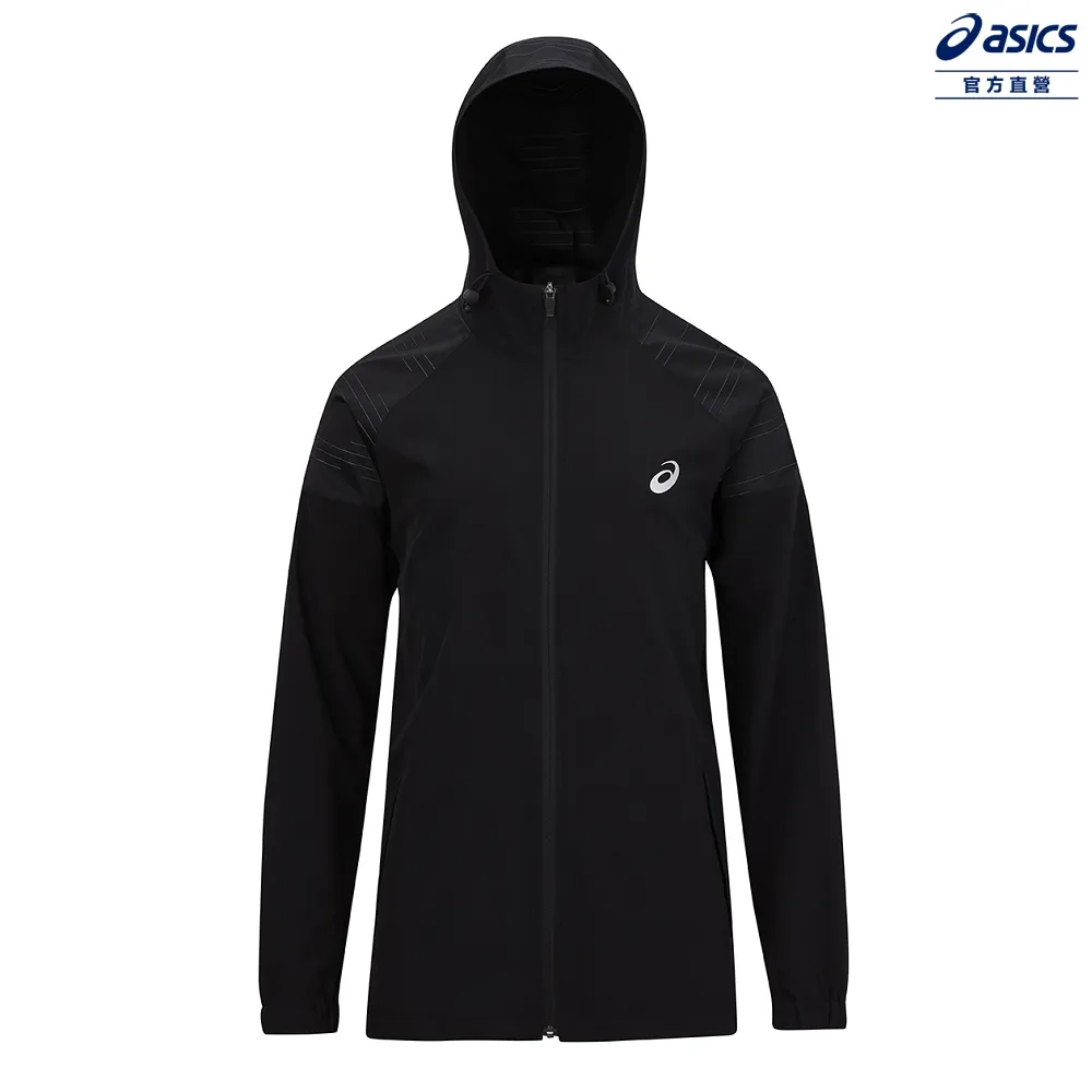 Asics [2011C823-001] 男女 外套 平織 運動 休閒 跑步 訓練 健身 反光 輕量 風衣 黑 歷史價格詳細信息