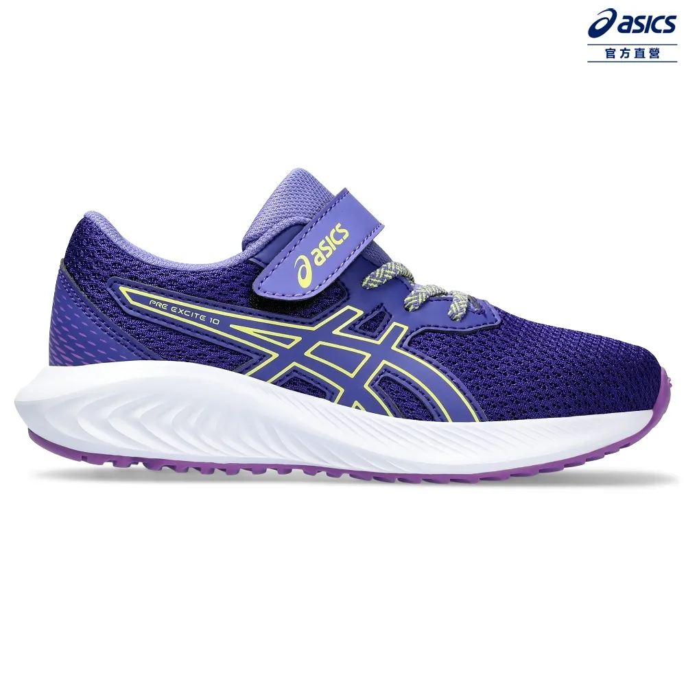 Asics Pre Excite 10 Ps [1014A297-006] 中童 慢跑鞋 運動鞋 魔鬼氈 緩衝 黑 藍 歷史價格詳細信息