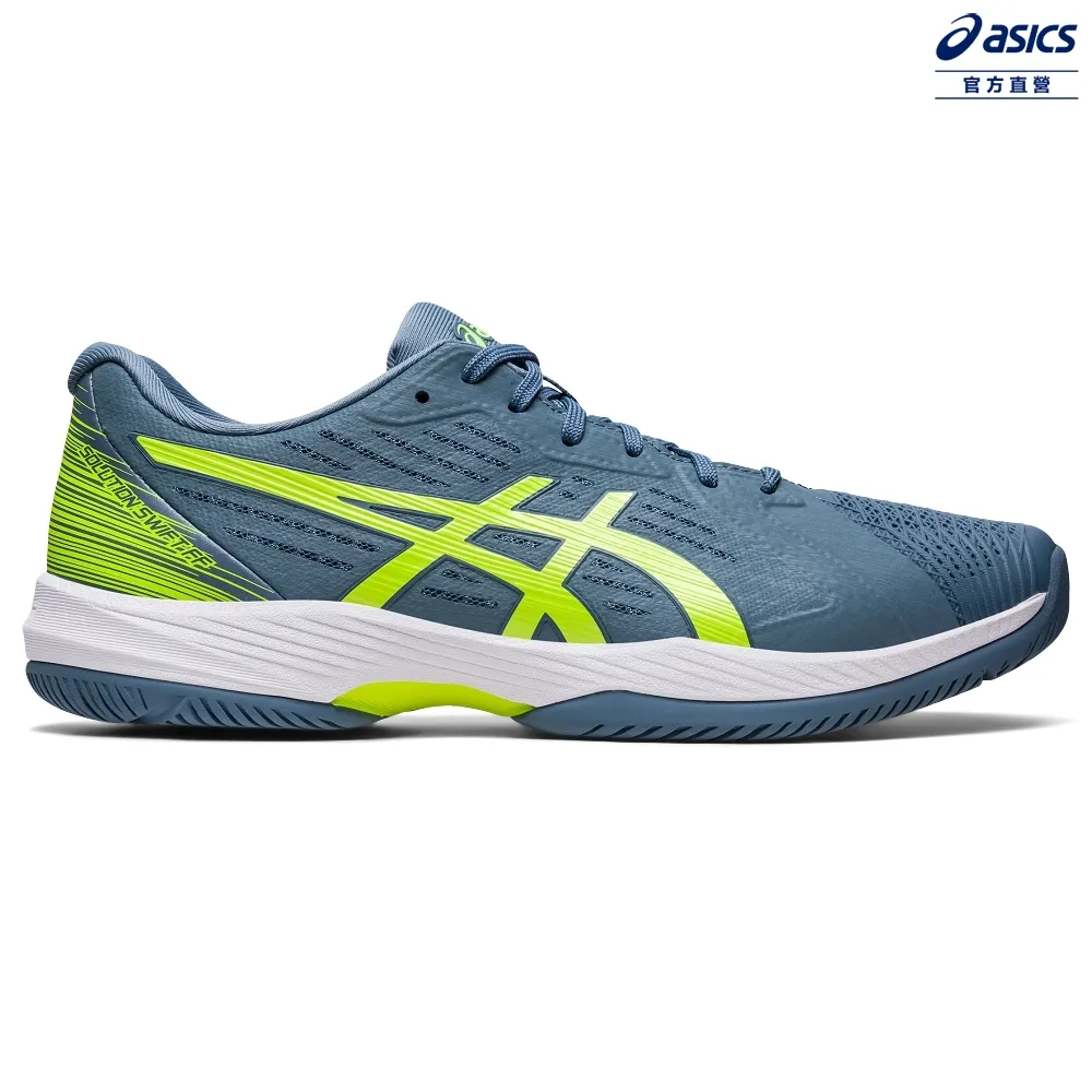 Asics 亞瑟士 網球鞋 Solution Swift FF 2 男鞋 藍 綠 美網配色 輕量 緩衝 運動鞋 1041A466400 歷史價格詳細信息