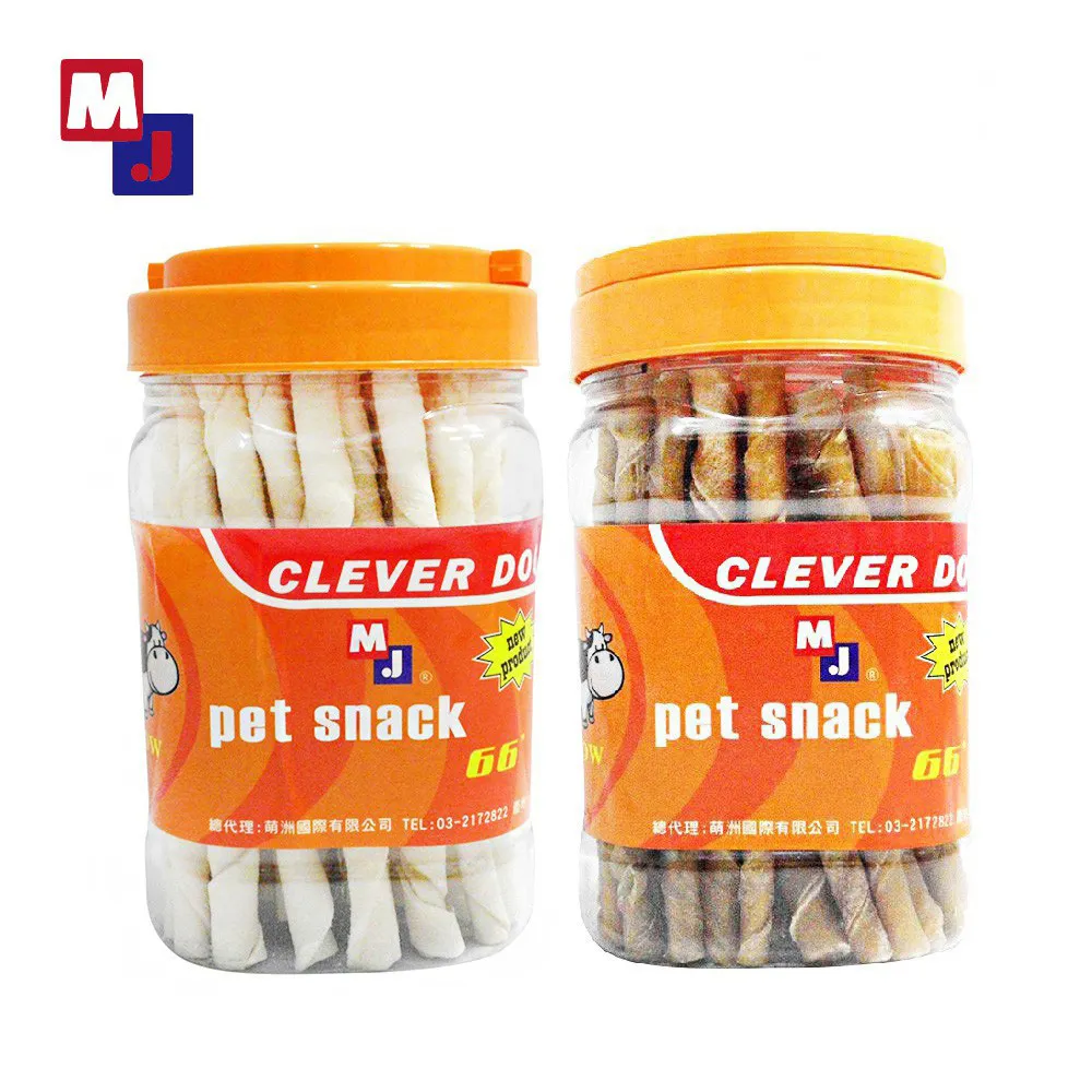 MJ 萌洲 麻花棒罐 原味/牛奶口味 約45支裝 寵物餅乾 零食點心 狗零食 牛皮骨 可潔牙 磨牙 潔牙棒 歷史價格詳細信息