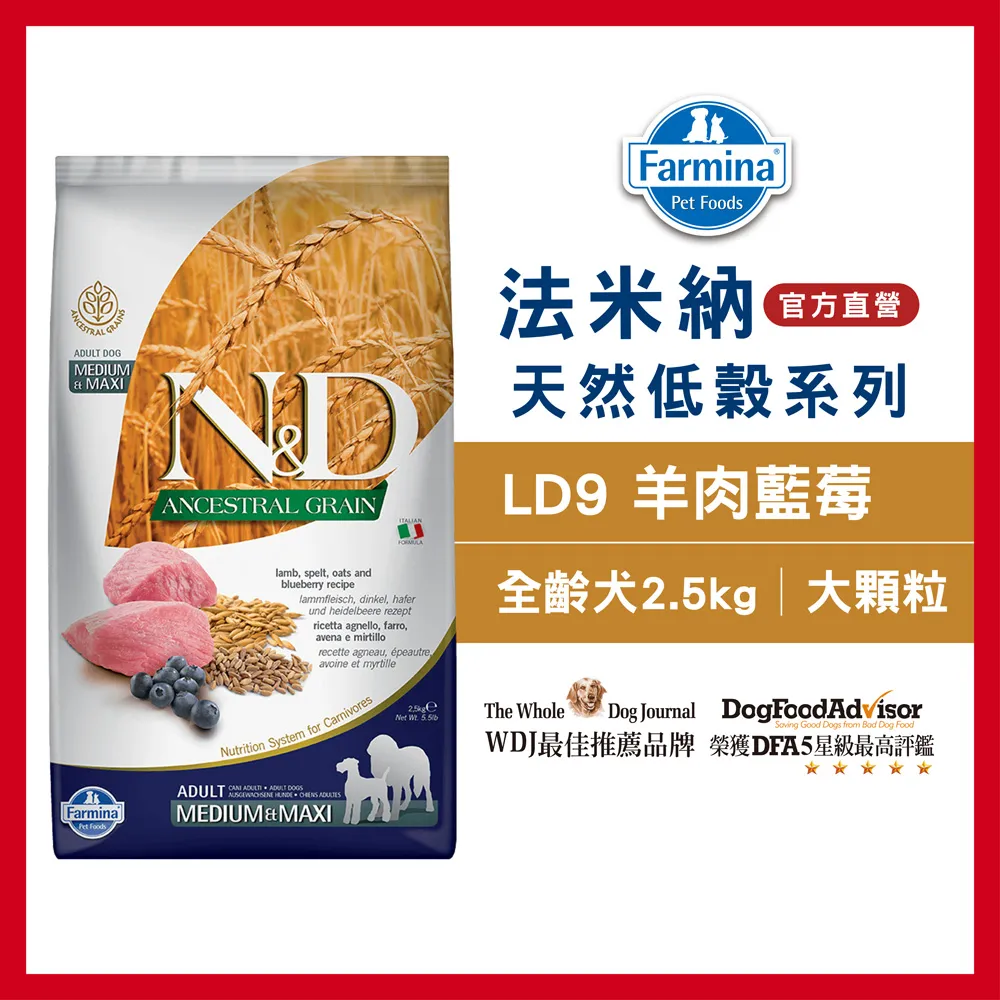 【Farmina 法米納】挑嘴成犬天然低穀糧 LD-3 羊肉藍莓 小顆粒飼料 2.5kg 歷史價格詳細信息