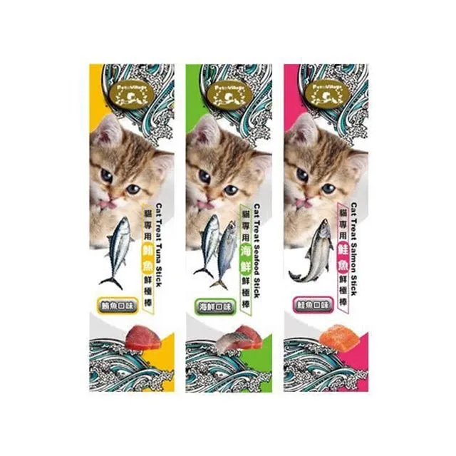 Pet village《貓專用腸香司》魚味肉條 貓零食 三種口味【單包】『WANG』 歷史價格詳細信息