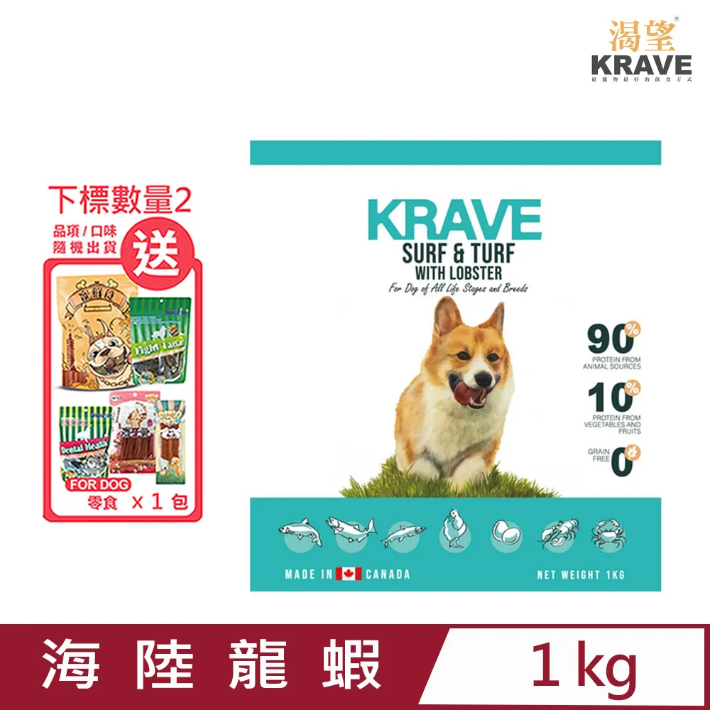 加拿大KRAVE渴望 - 羊肉鮭魚無穀犬飼料1公斤 歷史價格詳細信息