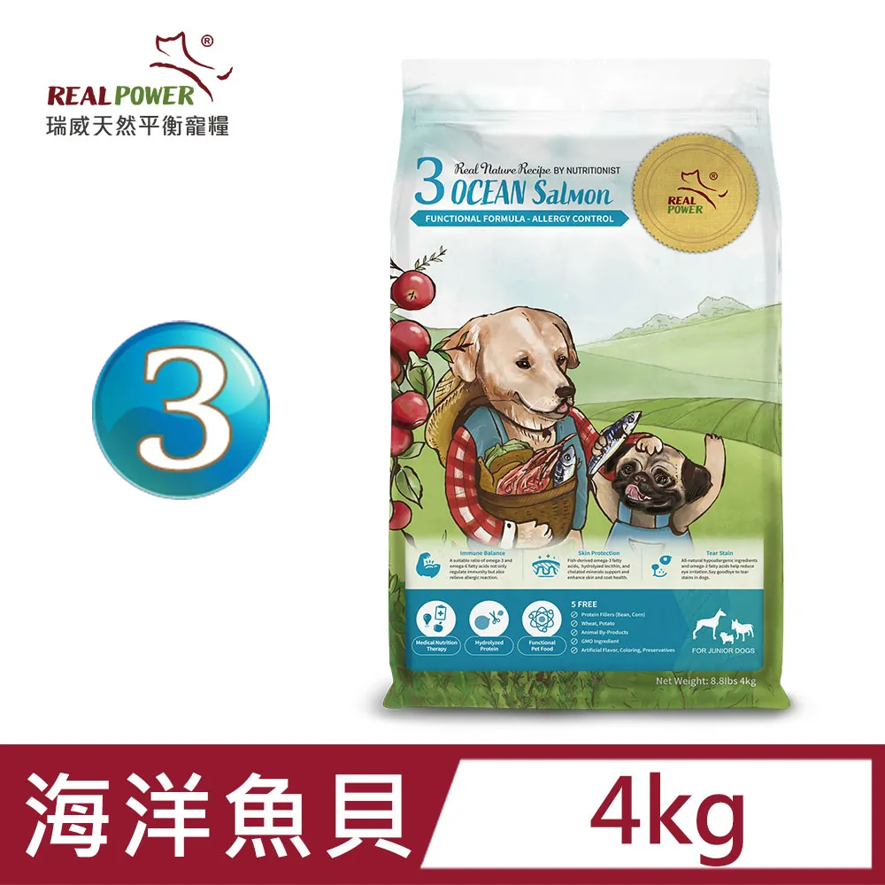 【Real Power 瑞威】 幼犬糧3號 海洋魚貝 舒敏護膚配方 2kg 歷史價格詳細信息