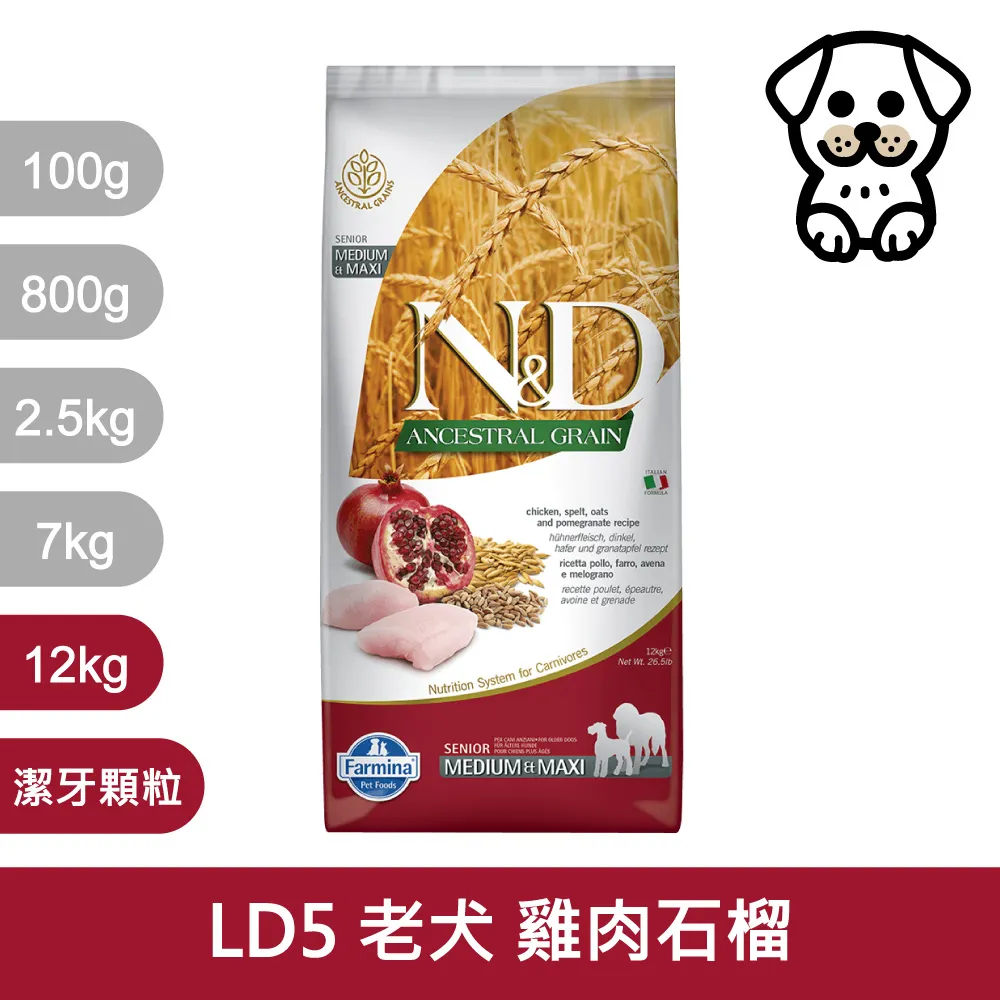 Farmina 法米納 挑嘴老犬天然低穀糧 LD-5 雞肉石榴 潔牙顆粒 12kg 歷史價格詳細信息