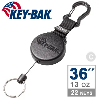 KEY-BAK SECURIT SD Retractable Keychain, 36&quot; Cord, 15oz. Black 歷史價格詳細信息