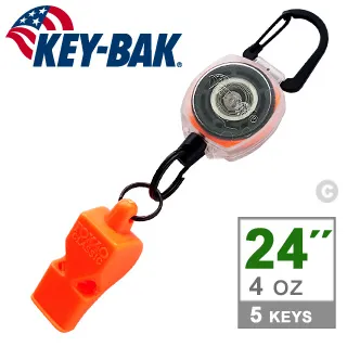 KEY-BAK 24”伸縮鑰匙圈(鏈條款)  型號、型號：#0005-013 (黑色) 歷史價格詳細信息
