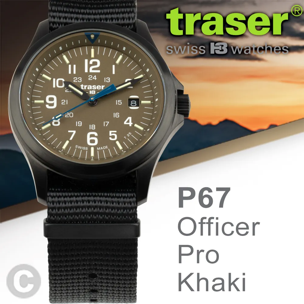 TRASER P67 Officer Pro 黑色橘條紋尼龍錶帶(#111058) 歷史價格詳細信息