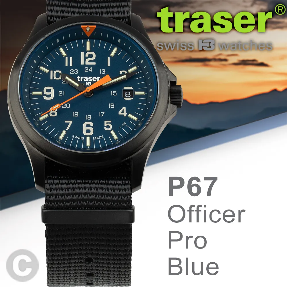 TRASER P67 Officer Pro 黑色橘條紋尼龍錶帶(#111058) 歷史價格詳細信息