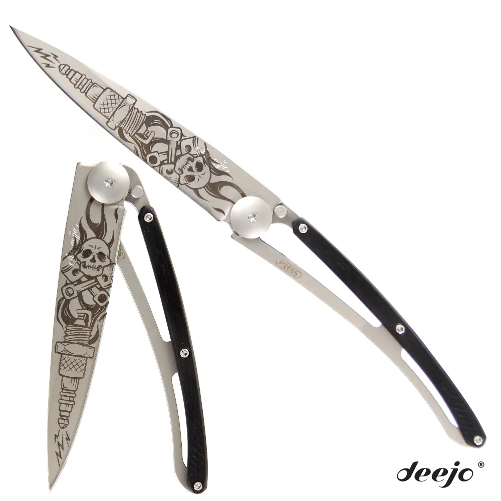 Deejo 刺青圖騰百香果木刀柄摺疊刀(維京龍) 歷史價格詳細信息