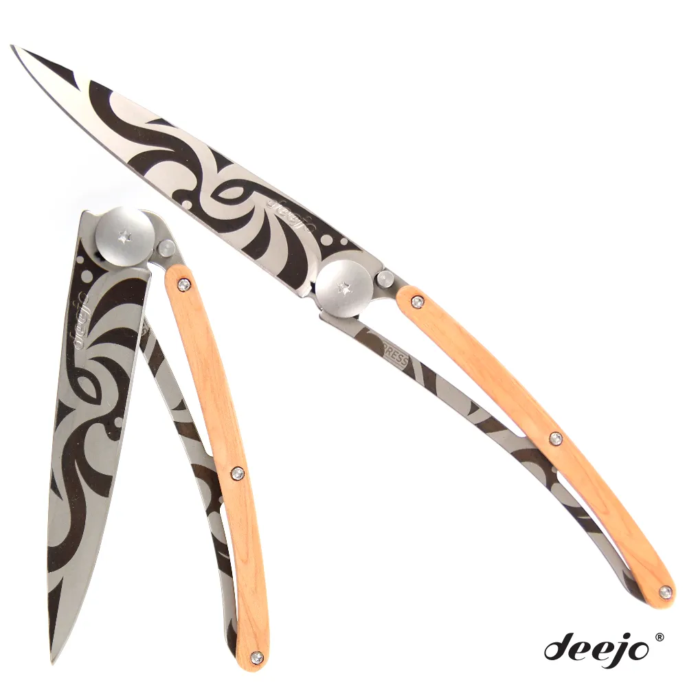 Deejo 刺青圖騰百香果木刀柄摺疊刀(維京龍) 歷史價格詳細信息