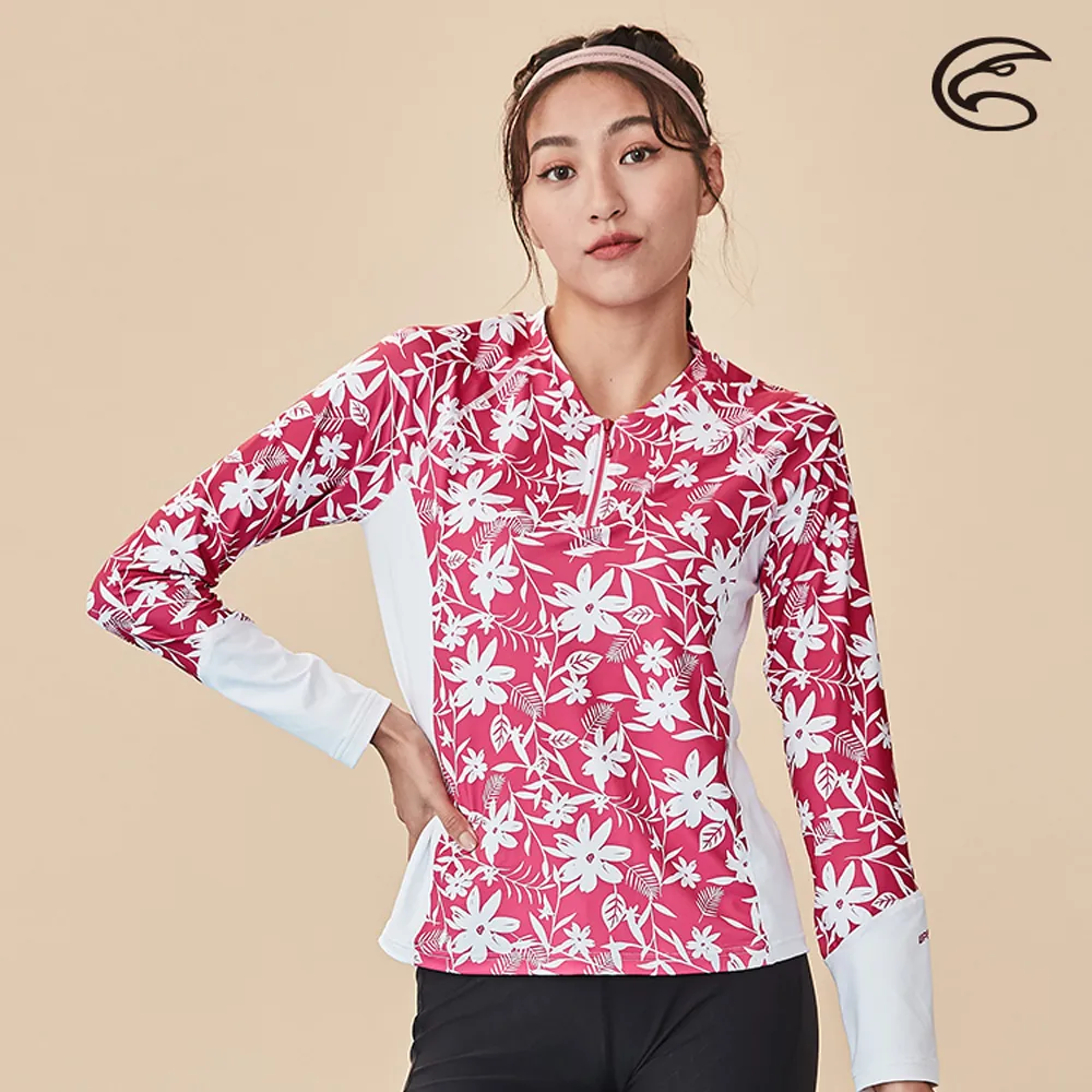 ADISI 女半門襟抗UV印花防磨防曬長袖上衣(舒適版)AR2113075【花花世界印花】(防磨衣、水母衣、溯溪、浮潛) 歷史價格詳細信息