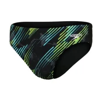 speedo Allover 男生款 競技及膝泳褲 黑/光電花紋 歷史價格詳細信息