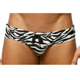 男士三角泳褲 斑馬紋 低腰性感可放罩杯繫繩速乾泳褲沙灘褲男夏季 歷史價格詳細信息