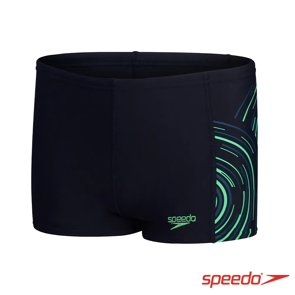 SPEEDO 男孩 運動四角泳褲 Boomstar Placement 黑/藍 歷史價格詳細信息